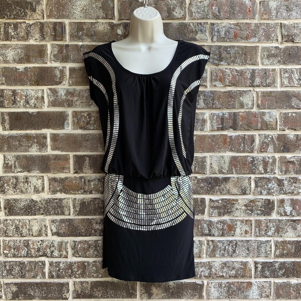 Sienna Women’s Black & Silver Dress Low waist